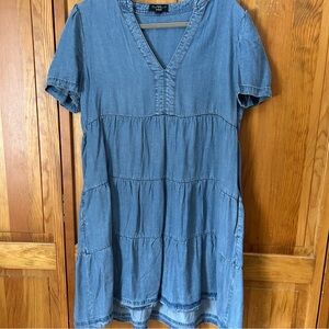 Tiered Denim dress